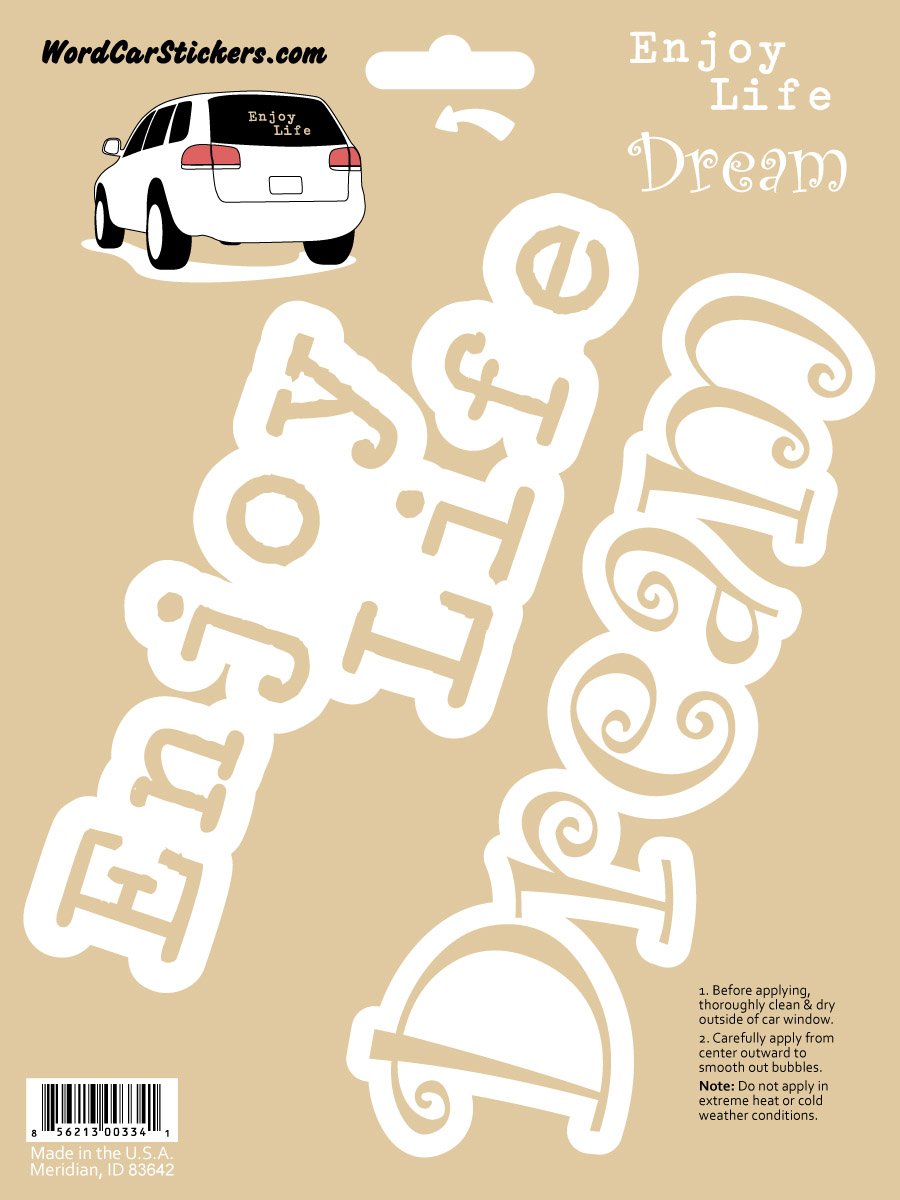 Amazon.com: WMI Designs (9402) Enjoy Life / Dream Stickers